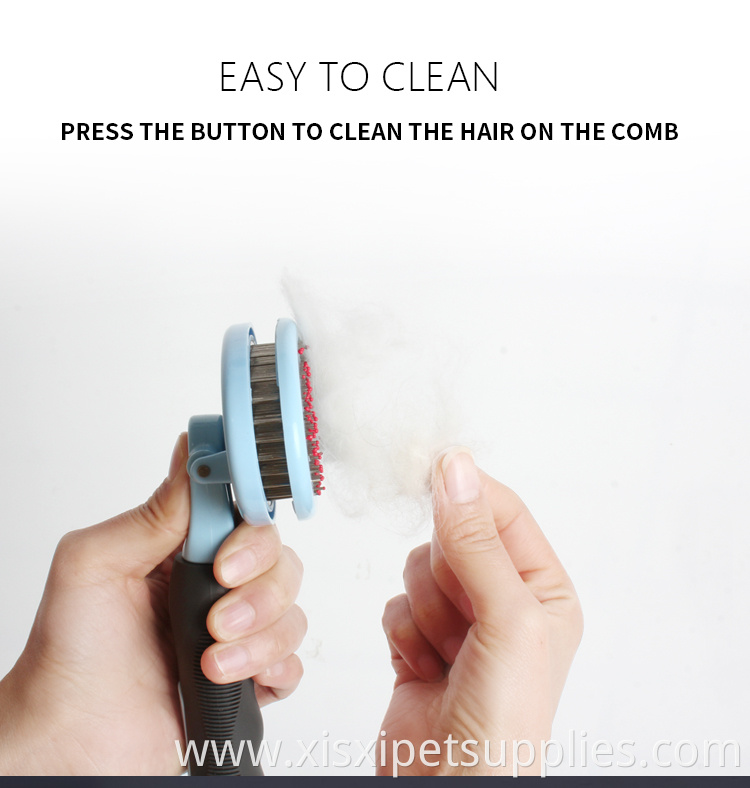 Factory Wholesale Self Cleaning Pet Hair Brush Cat Dog Grooming Slicker Brush With Sticky Beads
